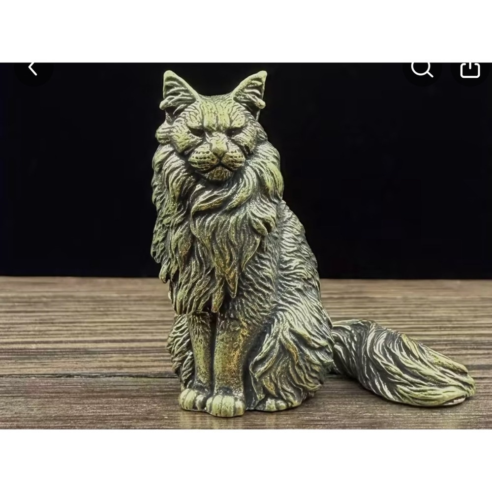 Cat Brass‎ Cat Vintage Style Cat Figurine,, Home Decor, Cat Lover Gift